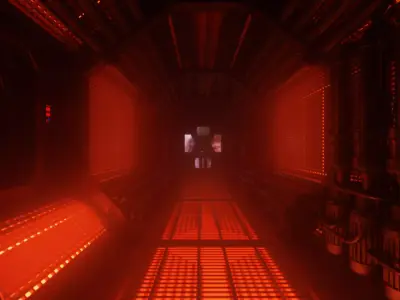 sci-fi tunnel 3D model