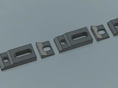 Low Profile CNC Clamps 3D model