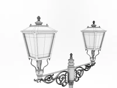 Cast Iron Street Lamp 3D model