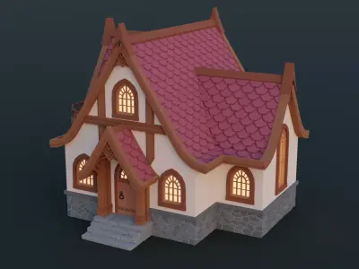 Fantasy House 3 Low-poly 3D model