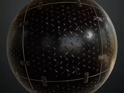 Light Sci-Fi Armored Diamond Plate Panel PBR SEAMLESS Texture