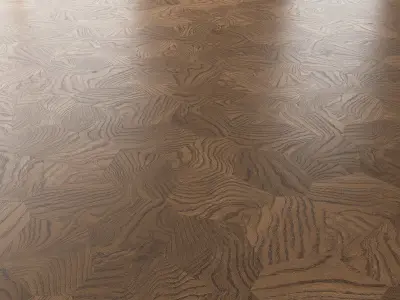 Parquet Oak Black Walnut Brushed set 7 3D model