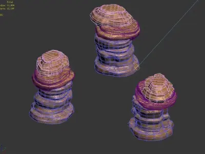Desert - Mountain - Wind Stone 04 3D model