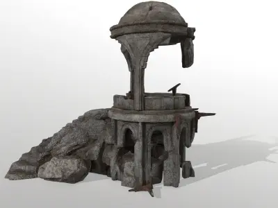 old temple   Low-poly 3D model