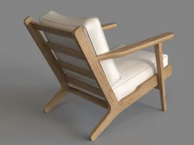 Carissa Lounge Chair Avant Natural Honey Grey Oak 3D model