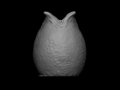 3D PRINTABLE OPEN ALIEN EGG OVOMORPH FLAT BOTTOM 3D print model