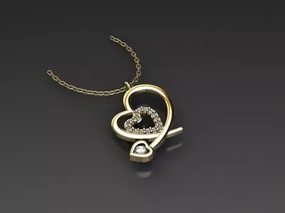 Collection Heart Pendant 3D print model