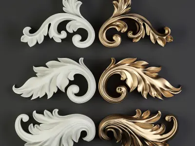 Decorative Floral Ornament-02 3D model