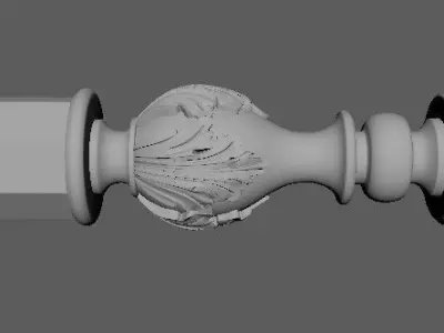 antique baluster 3D model 11