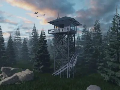 Firewatch Tower 3D model 3D model