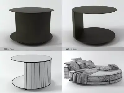 Glamour bed 3D model