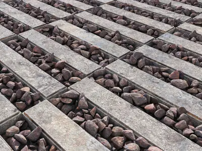 Paving title gravel 3D model