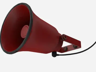 Siren megaphone Low-poly 3D model