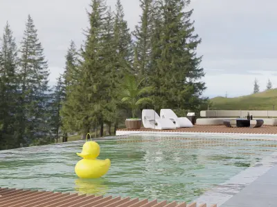 Outdoor lamp Low-poly 3D model