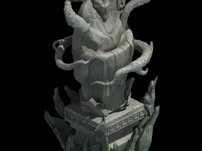 Demon Palace - Mysterious Statues 01 3D model