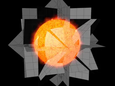 Sun Model nasa Low-poly 3D model
