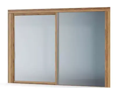 Wood  Window That Opens And Closes For Your Home 3D model