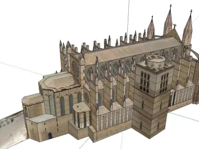 Architecture-Religion-God-Culture-Temple-034 cathedral with s... 3D model