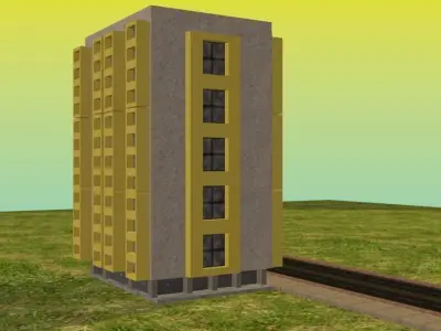 Building 3D Model Free low-poly 3D model purchase