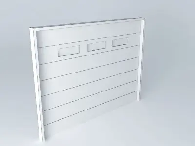 Animated garage door 3D model