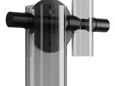 Oluce Dancing Glass Wall Lamp  Low-poly 3D model