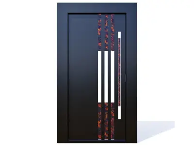 6 Modern Entrance Doors Collection 3D Model Pack