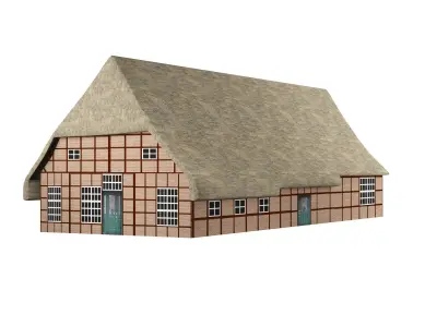 German House Low-poly 3D model