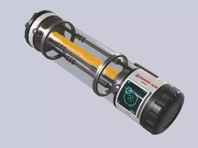 Scifi vial Low-poly 3D model