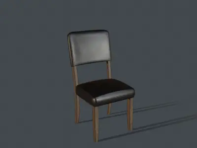 Low poly Table and chair Low-poly 3D model