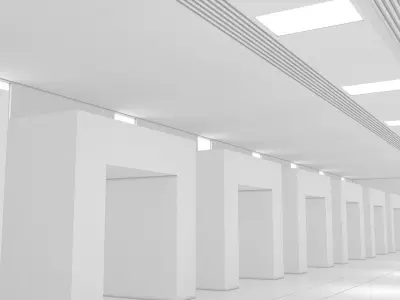 Sci Fi Warehouse 3D model 2