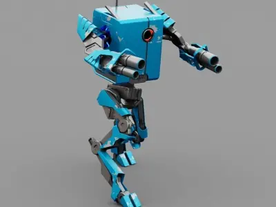 Combat Droid rigged 3D model purchase