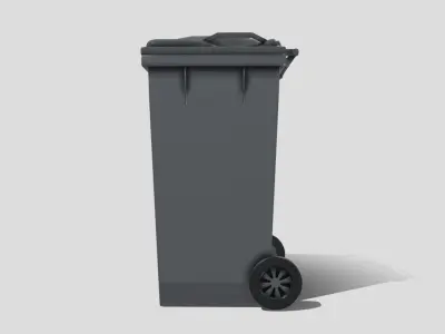 Recycle bin Low-poly 3D model