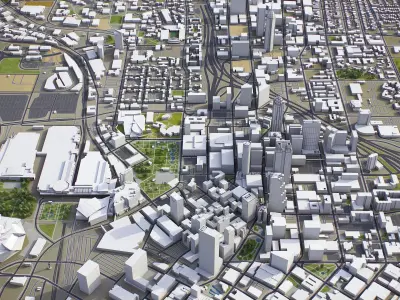 Atlanta - City 3D Model Low-poly 3D model