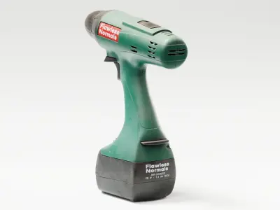 Cordless screwdriver industrial tool yk1 Low-poly 3D model