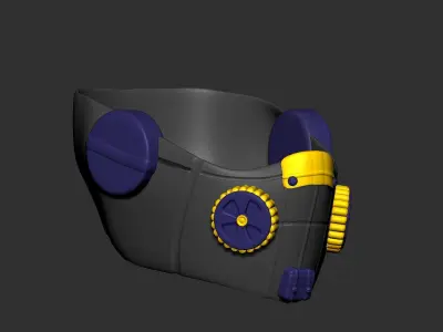 gas mask helmet scifi high poly sculpt  ver1 3d printable  3D model