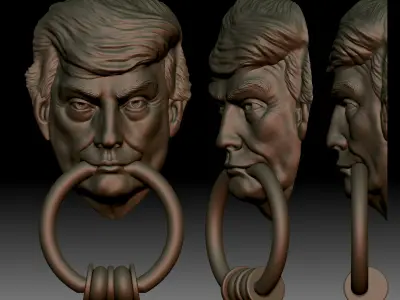 Door knocker Trump 3D printable 3D print model