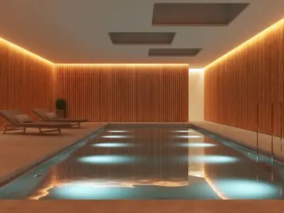 Swimming Pool Scene 3D model purchase