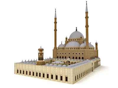 The Saladin Citadel Egypt - Muhammad Ali Mosque 3D model