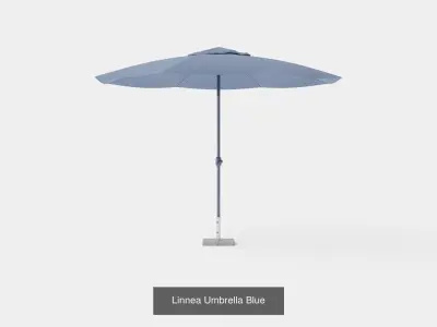 Collection of Outdoor Umbrella - 4 Models 3D Model Pack