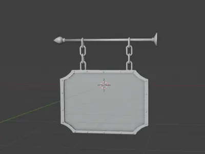 Medieval sign Low-poly 3D model purchase
