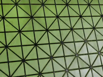 Green Sci-Fi Wall PBR Seamless Texture