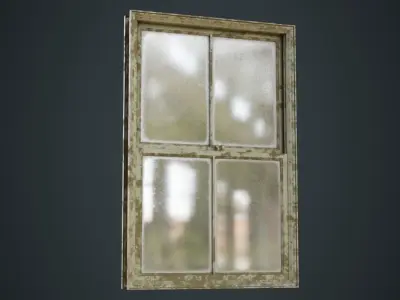Window 1D Low-poly 3D model