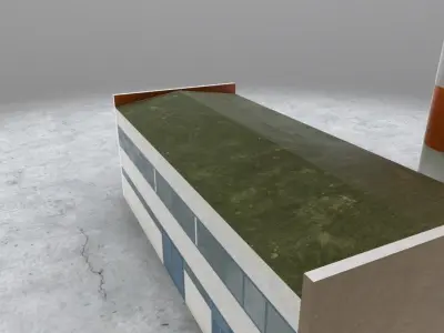 EDDH Radar Tower Low-poly 3D model