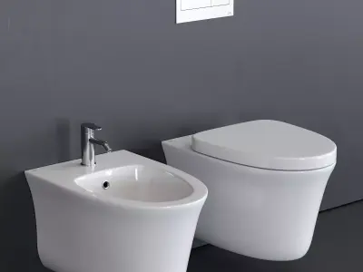 Noken Hotels Wall-Hung WC Low-poly 3D model