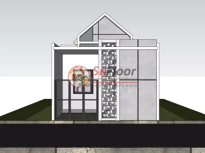 House 5x13m code 584 - Sketchup 3D model 3D model 3D model