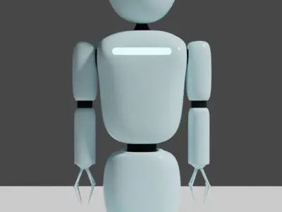 Android Robot Rigged Low-poly 3D model