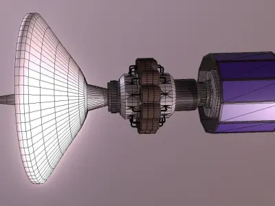 Explorer 2 spacecraft 3D print model