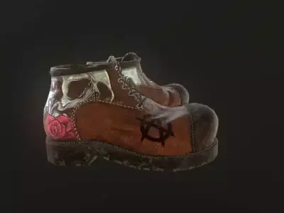 ankle boot Low-poly 3D model