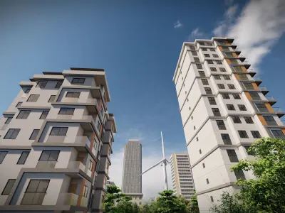 Apartment building 3D model