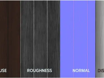 Dark Wooden Planks Textures 4K Texture